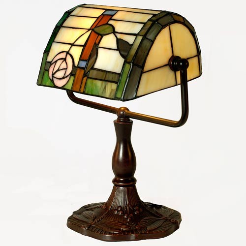 Tiffany Mackintosh Style Bankers Lamp